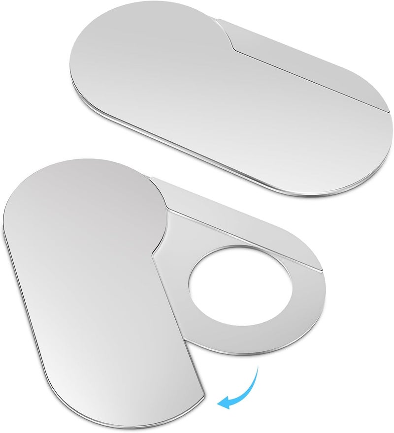 CloudValley Ultra-Thin Metal Webcam Cover for MacBook Pro/iPad/Laptop - 0.015" Privacy Camera Protector with 3M Adhesive (2-Pack) No Residue, Universal Fit for Laptop Accessories (Silver) - Image 1